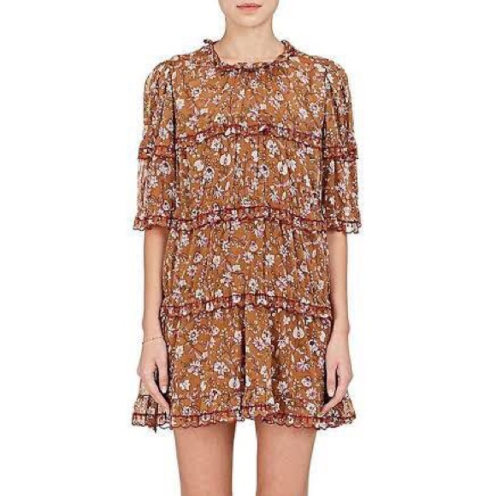 Etoile Isabel Marant Fall Floral-Print Mini Dress